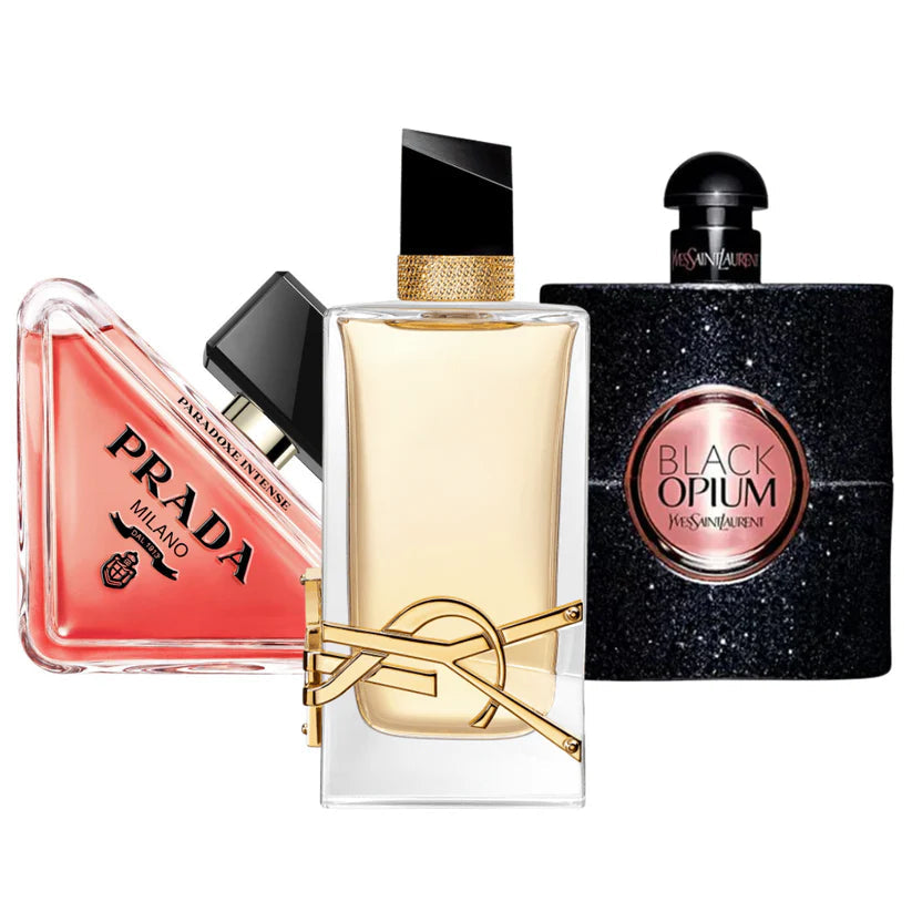 Zestaw 3 perfum damskich – Prada Paradoxe, Yves Saint Laurent Black Opium, Yves Saint Laurent Libre (Eau de Parfum)