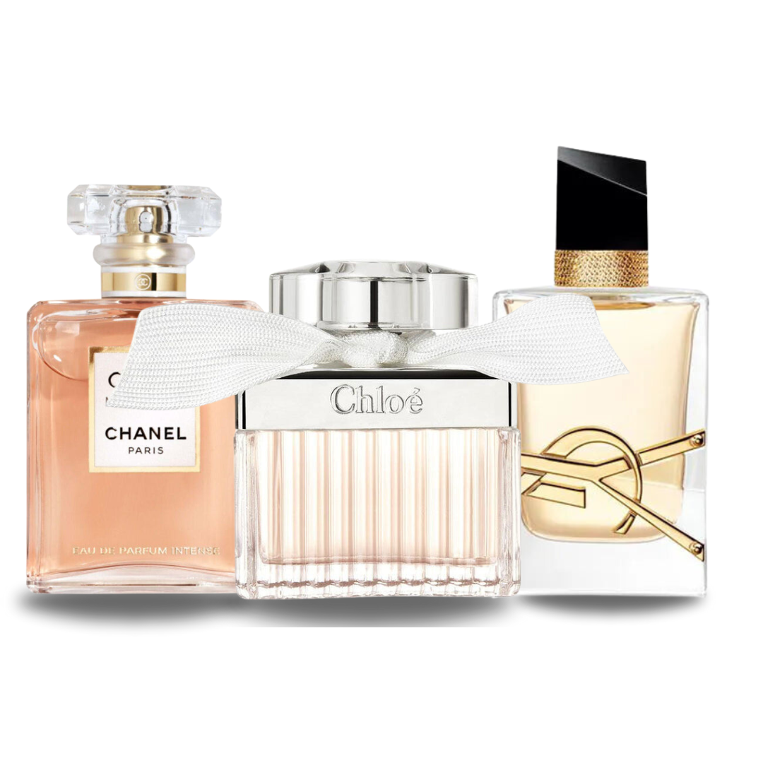 Zestaw 3 perfum damskich – Coco Mademoiselle od Chanel, Libre od Yves Saint Laurent i Chloé Signature (po 100ml)