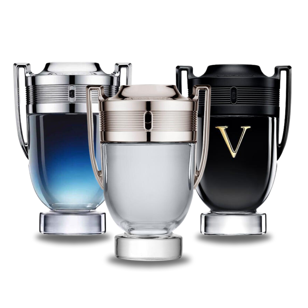 Zestaw 3 perfum męskich – Invictus Legend, Invictus i Invictus Victory Elixir od Paco Rabanne (po 100ml)